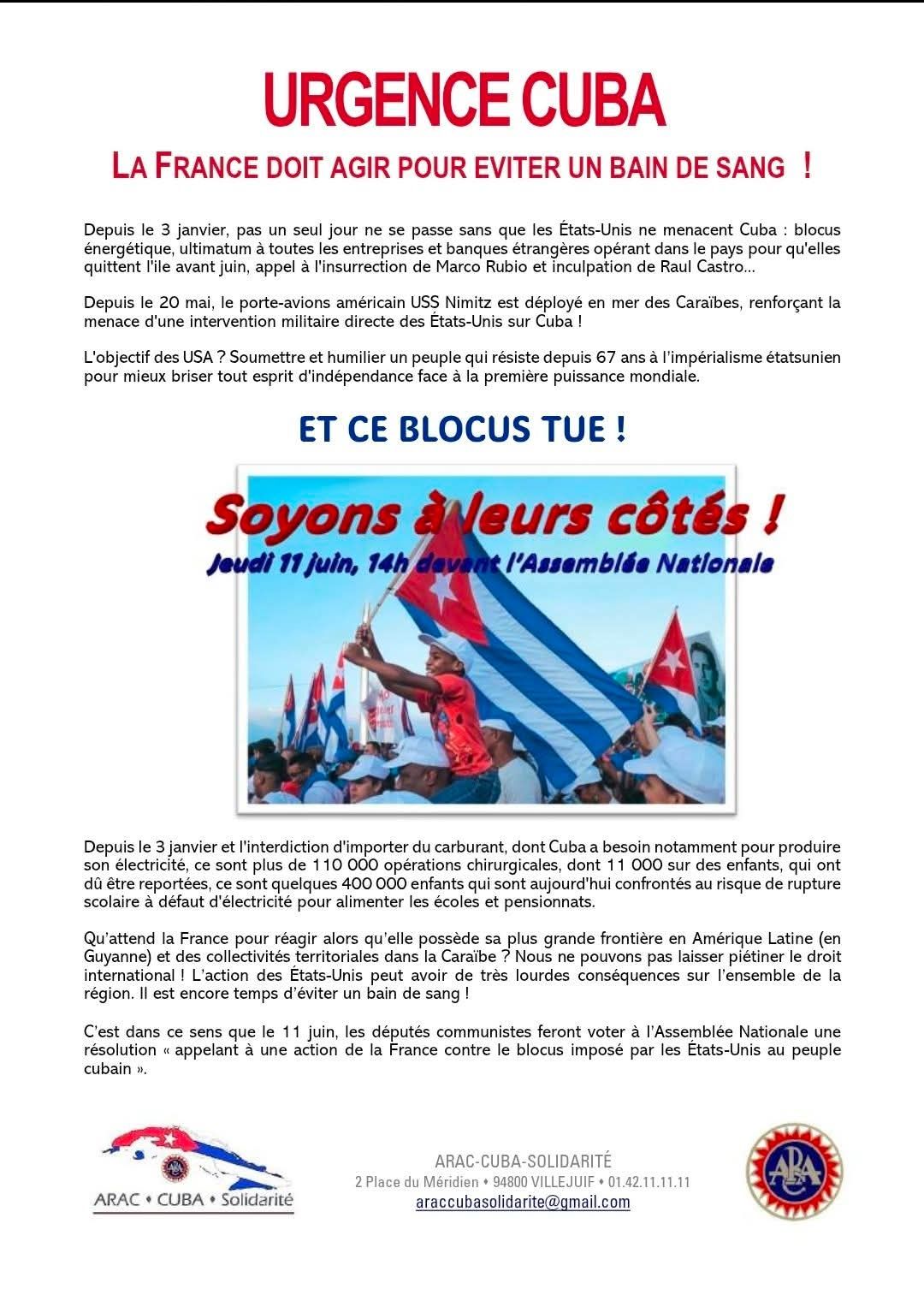 Action Cuba 11 juin